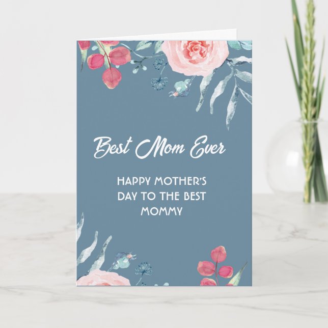 Carte de fête des mères avec un collage photo flor (Devant)