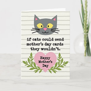 Carte de fête des mères avec un petit chat mignon
