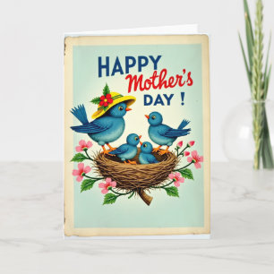 Carte de fête des mères Azure Birds