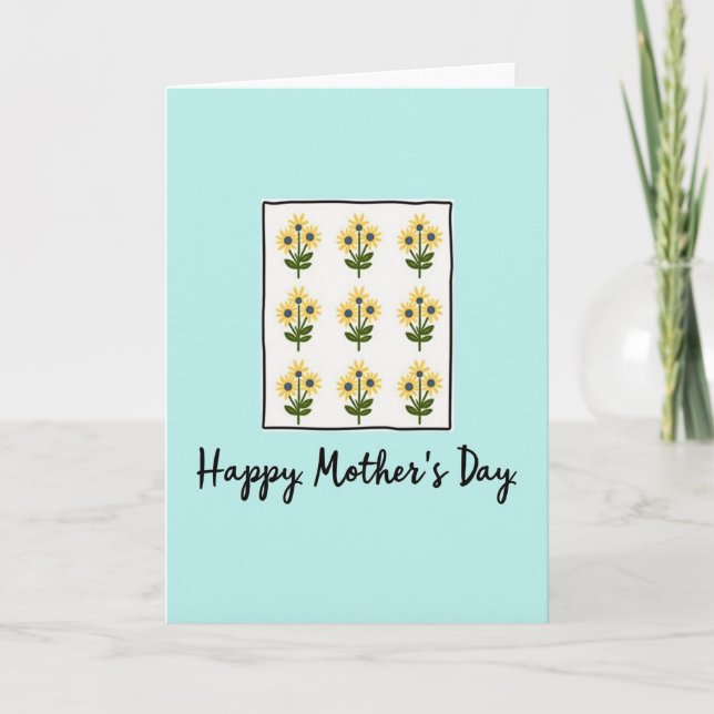 Carte de fête des mères Blossom Grid (Devant)