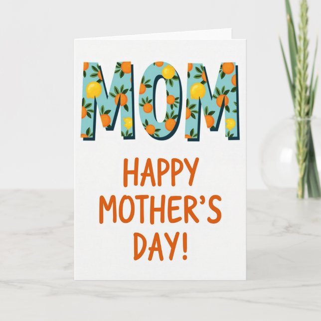 Carte de fête des mères Botanical Mom (Devant)