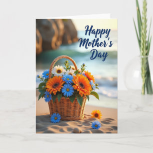 Carte de Fête des Mères Bouquet Orange