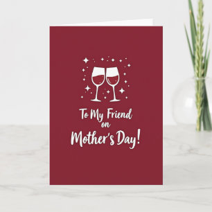 Carte de fête des mères Burgundy Cheers