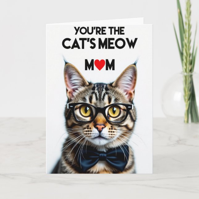 Carte de Fête des Mères Chat Chéri (Devant)