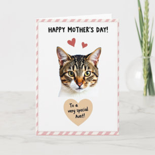 Carte de Fête des Mères Chat Tigre Félicitations