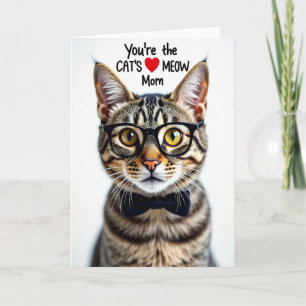 Carte de Fête des Mères Chat Tigré Mat
