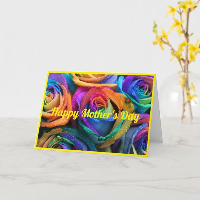 Carte de fête des mères chrétiennes (Fleur jaune)