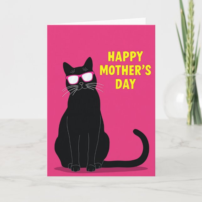 Carte de fête des mères Cool Cat (Devant)