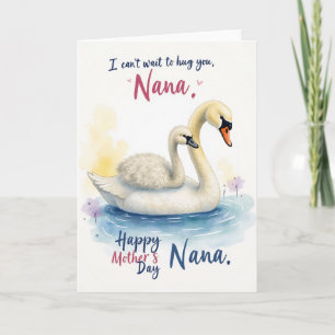 Carte de fête des mères Creamy Swan