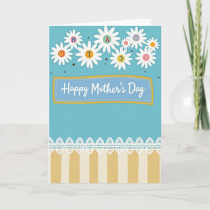 Carte de Fête des Mères Daisy Happy