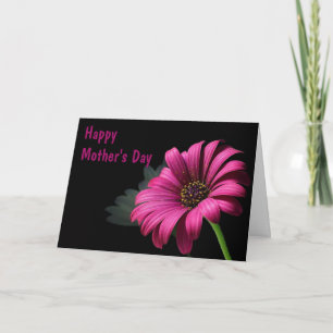 Carte de fête des mères Dark Pink Chrysanthemum