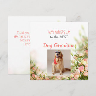 Carte de fête des mères de chien à grand-mère de c