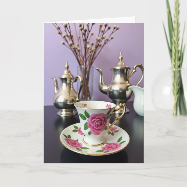 Carte de Fête des Mères de Chine florale (Devant)
