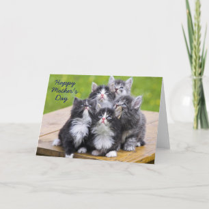 Carte de fête des mères de cinq Kitties