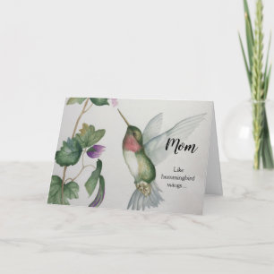 Carte de fête des mères de colibris