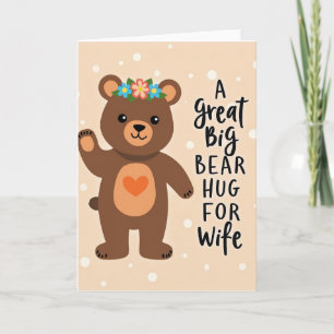 Carte de fête des mères de nounours gentil