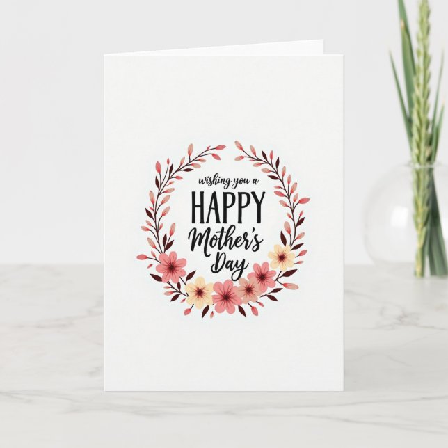 Carte de Fête des Mères de style aquarelle joyeuse (Devant)