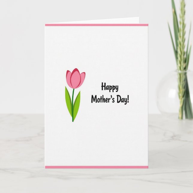 Carte de fête des mères design Rose (Devant)