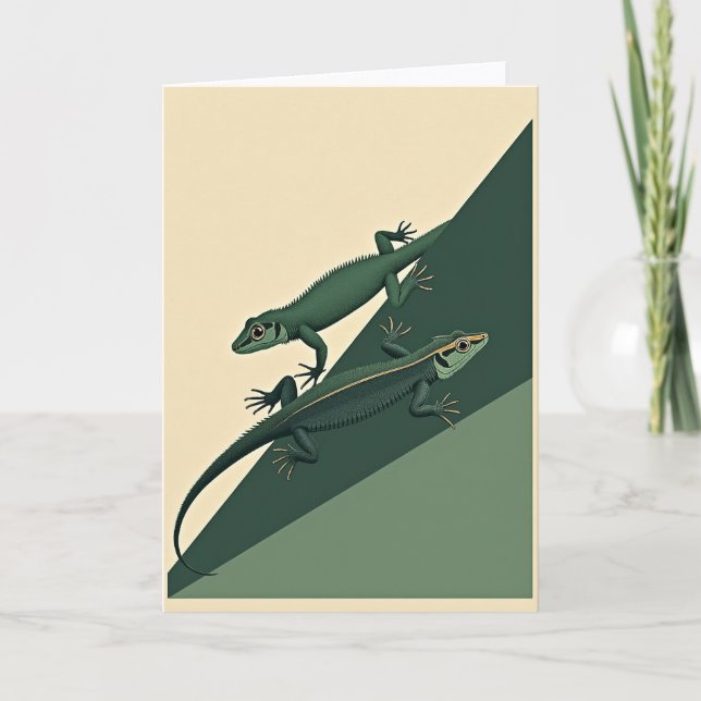 Carte de fête des mères douce lézard (Devant)
