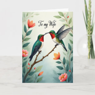 Carte de fête des mères douce Ruby Birds
