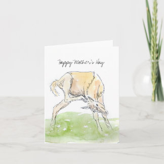 Carte de fête des mères du poulain du cheval de pr