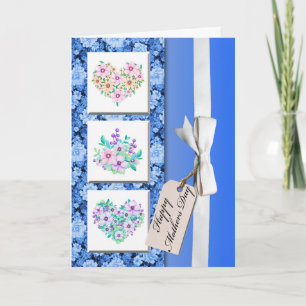 Carte de fête des mères emballée comme un cadeau d