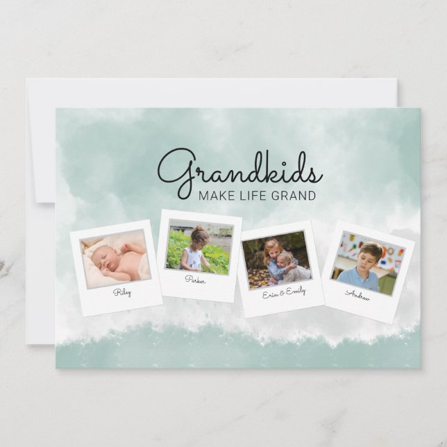 Carte de fête des mères en collage photo pour gran (Devant)