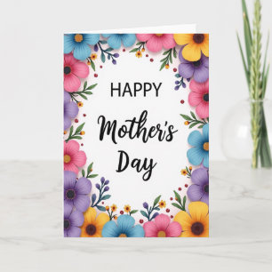 Carte de Fête des Mères en Faux Papier Aluminium F