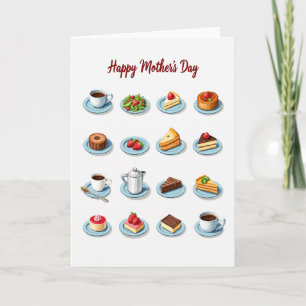 Carte de fête des mères en forme de grille de pâti