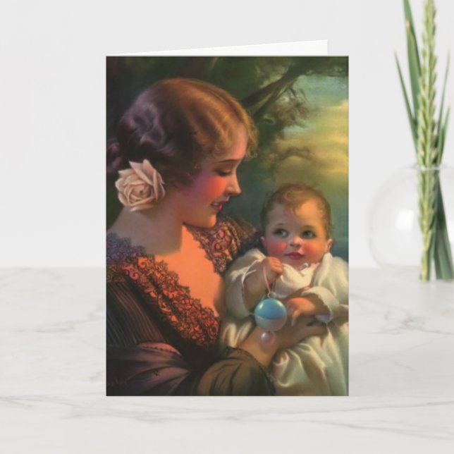 Carte de fête des mères et des bébés (Devant)