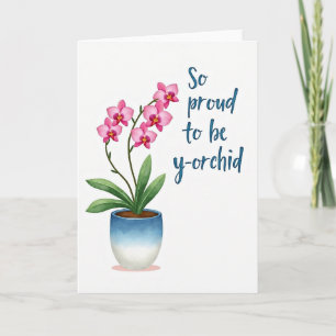 Carte de fête des mères Fière orchidée