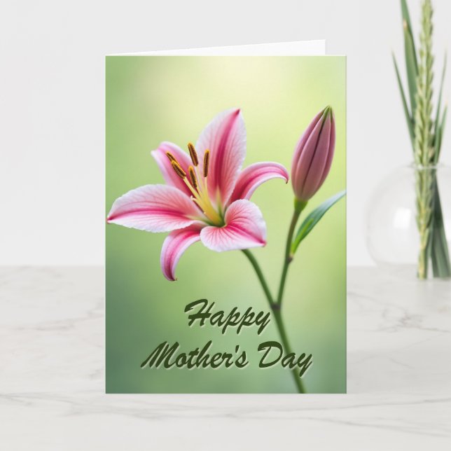 Carte de fête des mères Fleur de Fuchsia (Devant)
