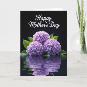 Carte de Fête des Mères Fleur Violette Élégante