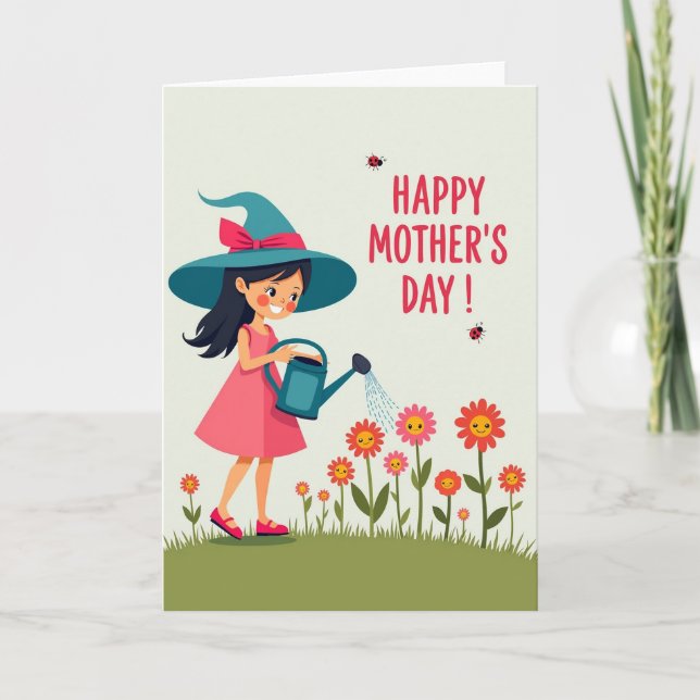 Carte de Fête des Mères Fleurs (Devant)