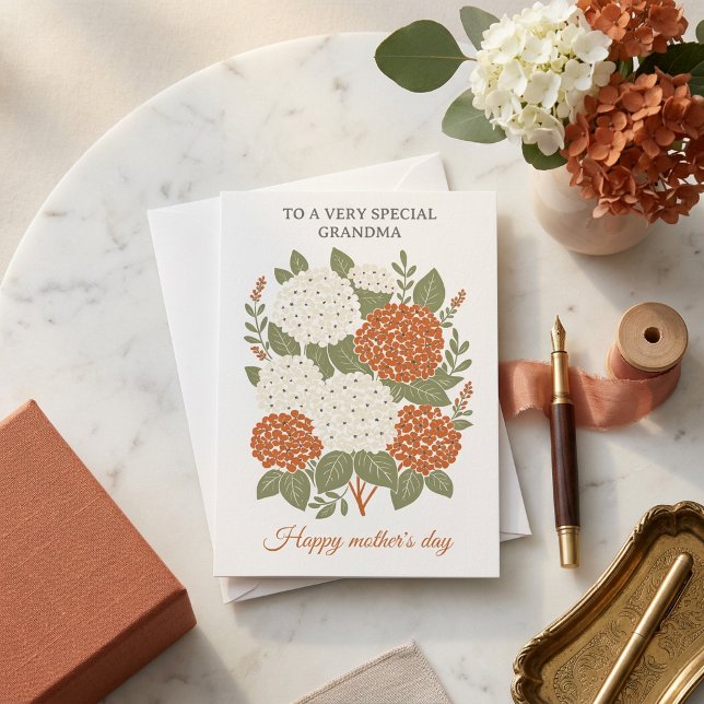 Carte de Fête des Mères Fleurs pour Grand-mère, Mé (Flowers Mothers Day Card for Grandma, Nonna, Gigi & More)