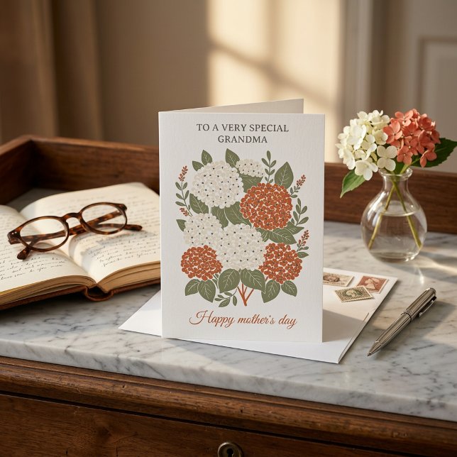 Carte de Fête des Mères Fleurs pour Grand-mère, Mé (Flowers Mothers Day Card for Grandma, Nonna, Gigi & More)