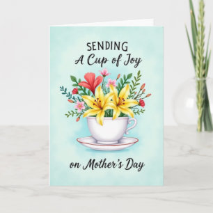 Carte de fête des mères Floral Cup Of Joy