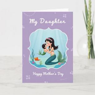 Carte de fête des mères Floral Ma Fille