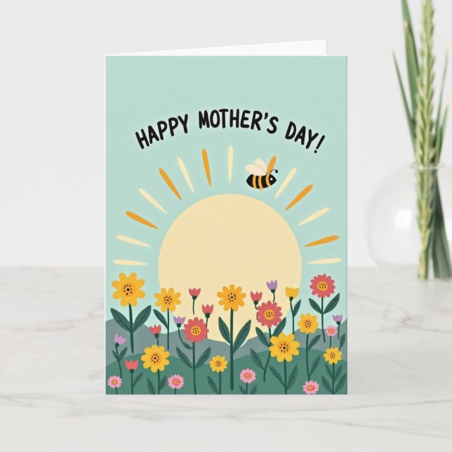 Carte de fête des mères Floral Sunshine (Devant)