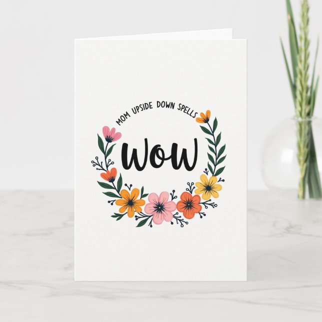Carte de fête des mères Floral Wow (Devant)