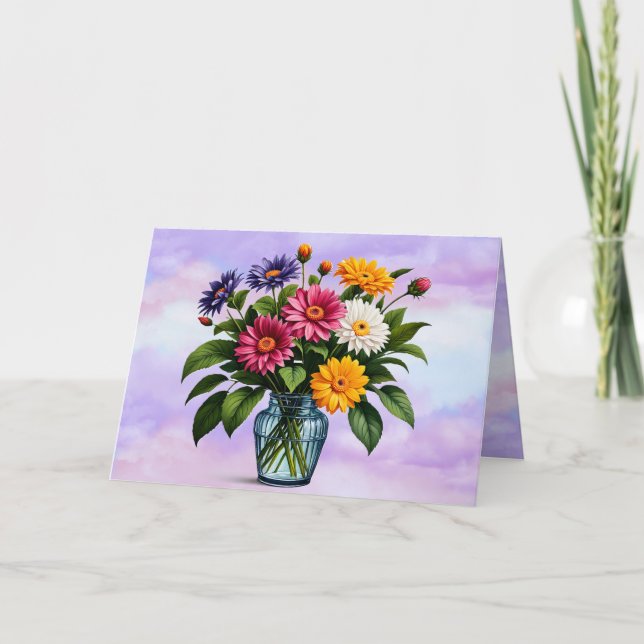 Carte de fête des mères florale (Devant)