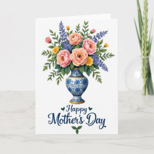 Carte de Fête des Mères Florale Abondante
