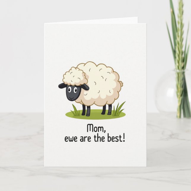 Carte de Fête des Mères Florale Ewe Love (Devant)