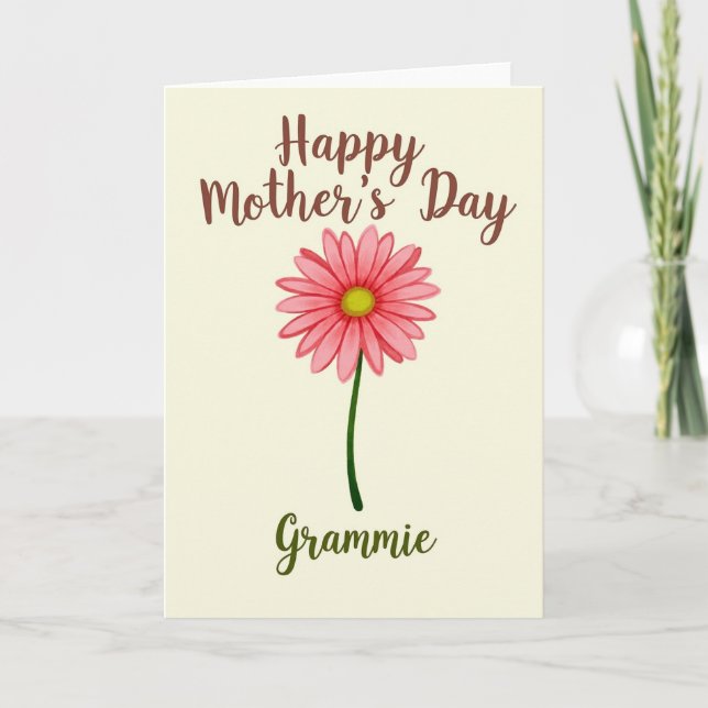 Carte de Fête des Mères florale pour Mamie (Devant)