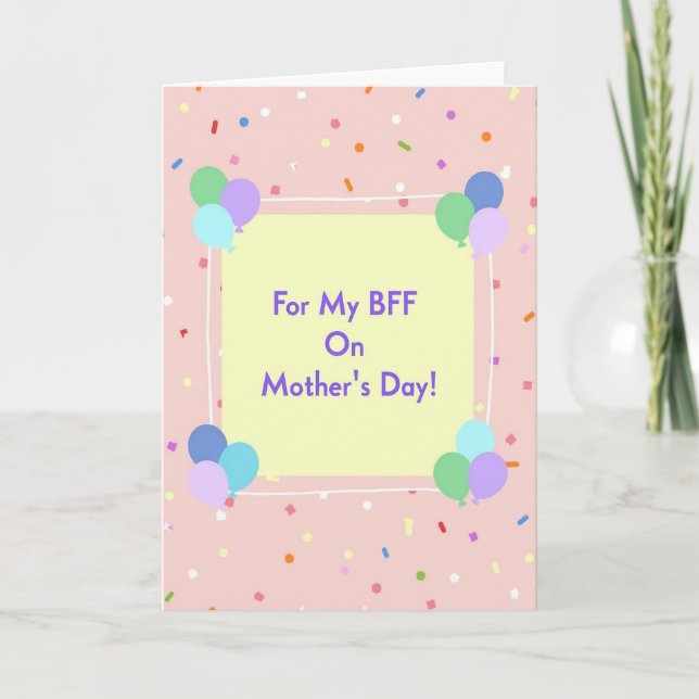 Carte de fête des mères florale pour meilleure ami (Devant)