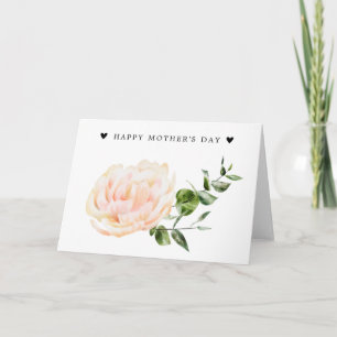 Carte de fête des mères florale rose