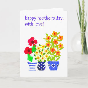 Carte de fête des mères - Flower Power