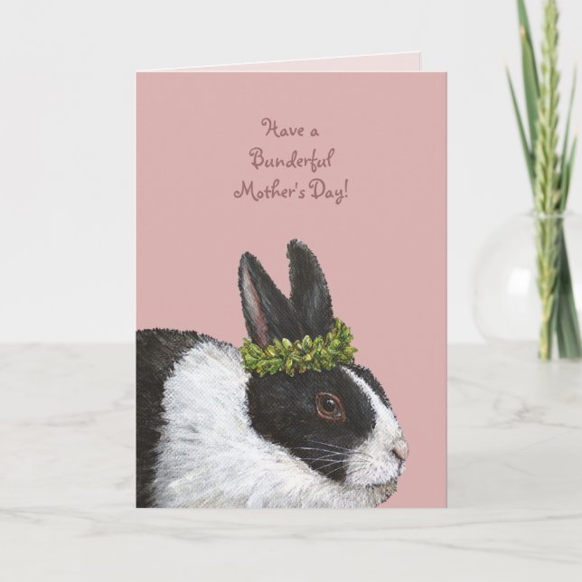 Carte de fête des mères Funny Bunny (Devant)
