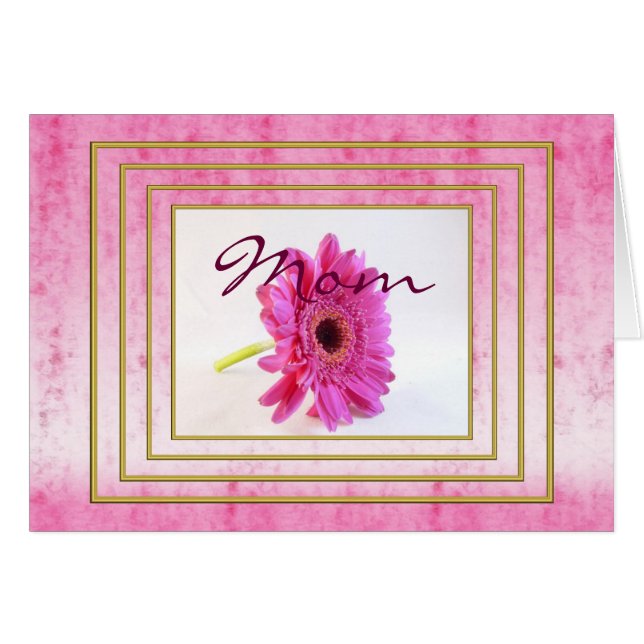 Carte de fête des mères Gerbera (Devant horizontal)