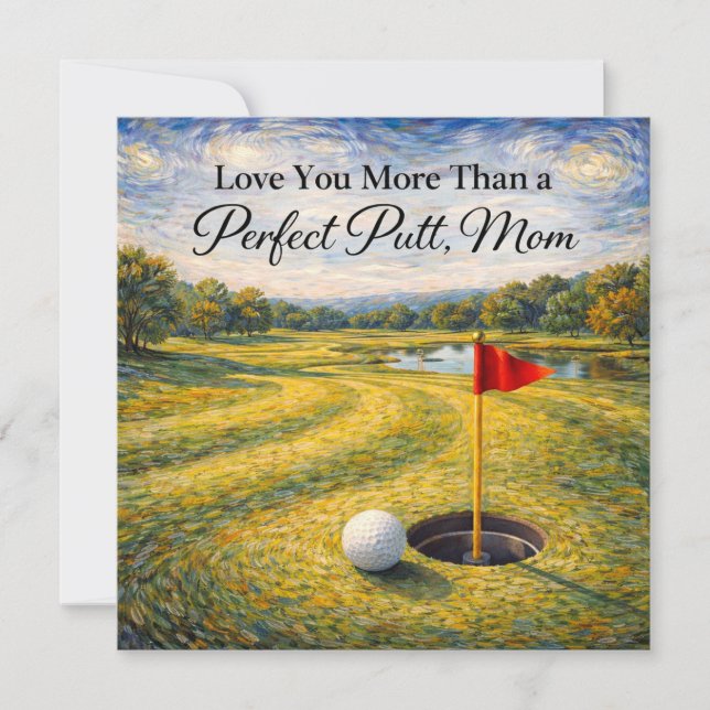 Carte de fête des mères Golf pour maman  (Devant)